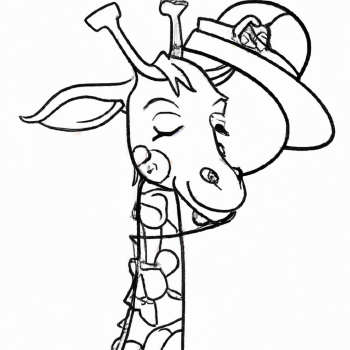 a nice giraffe with a hat